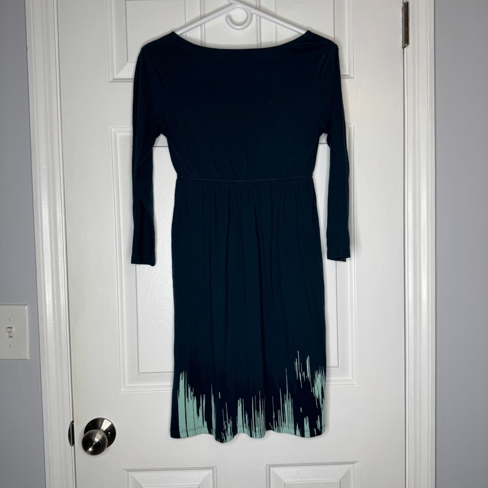 The North Face Women's Keani Dress Long Sleeve Navy Teal XS Extra small cotton - Picture 6 of 7